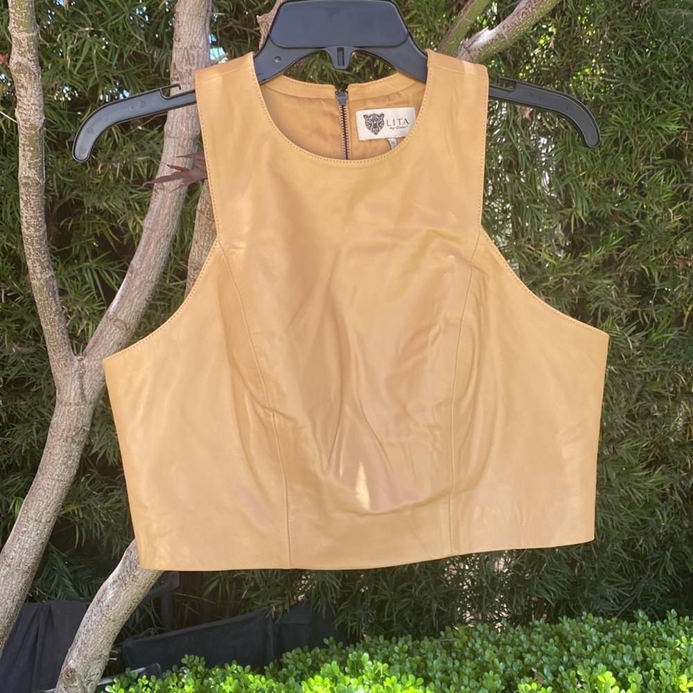 Leather skirt set